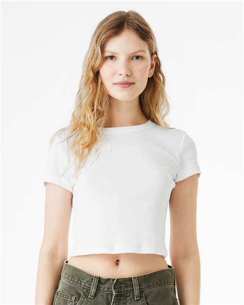 Custom Embroidered BELLA + CANVAS Women's Micro Rib Baby Tee 1010