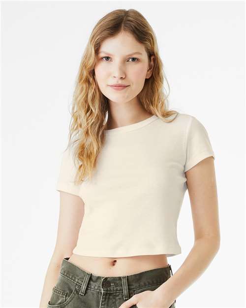 Custom Embroidered BELLA + CANVAS Women's Micro Rib Baby Tee 1010