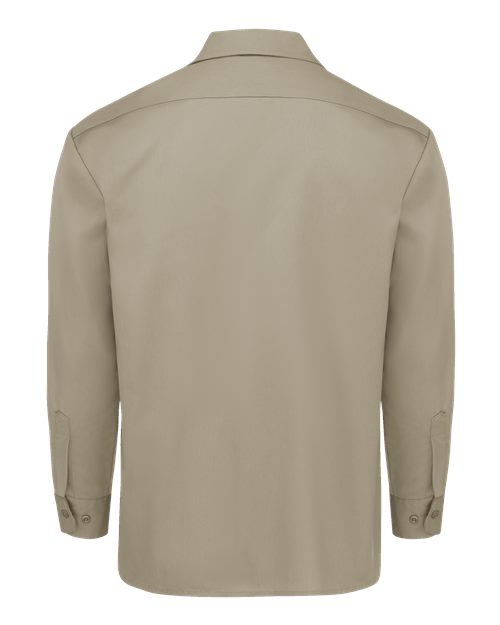 Dickies Long Sleeve Work Shirt - Tall Sizes 5574T Custom Embroidered Business Logo