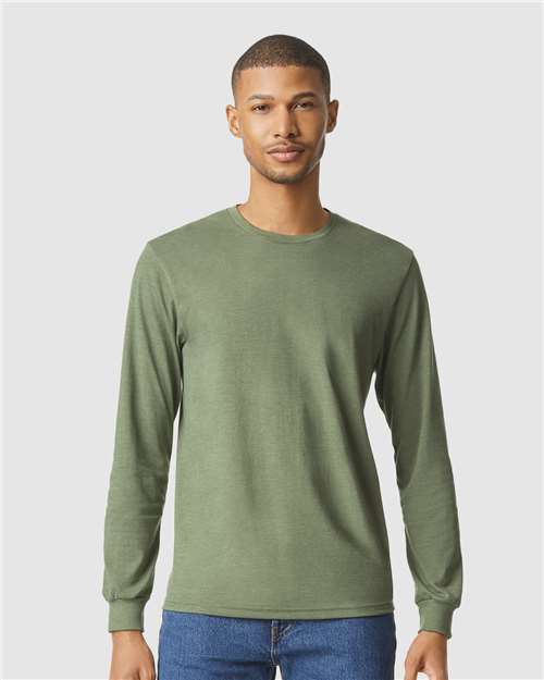 Custom Embroidered Gildan Softstyle® CVC Long Sleeve T-Shirt 67400