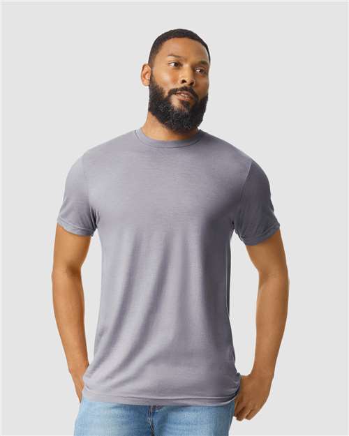 Gildan Softstyle® CVC T-Shirt 67000 Slate Custom Embroidered Business Logo