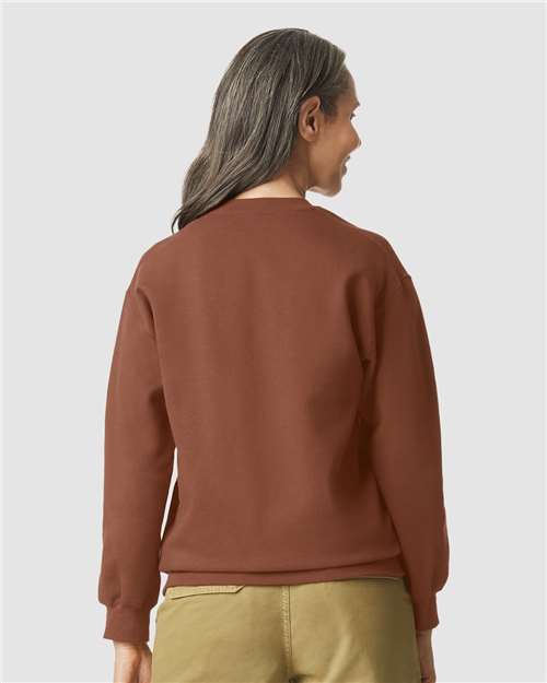 Gildan Softstyle® Midweight Crewneck Sweatshirt SF000 Cocoa Custom Embroidered Business Logo