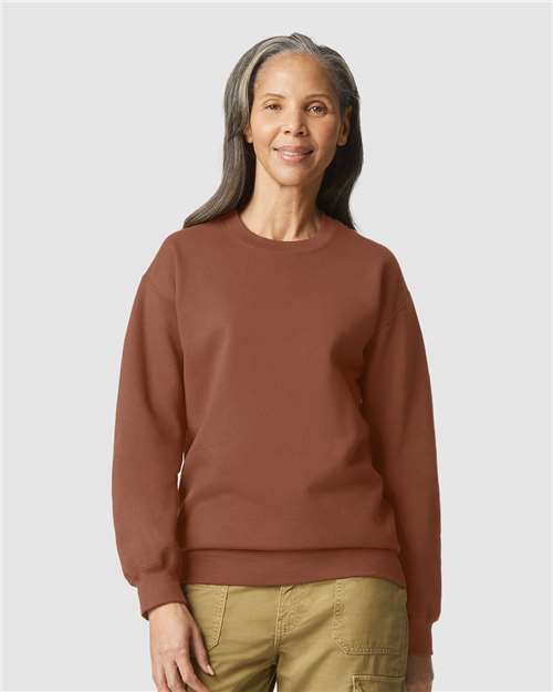 Custom Embroidered Gildan Softstyle® Midweight Crewneck Sweatshirt SF000 Cocoa