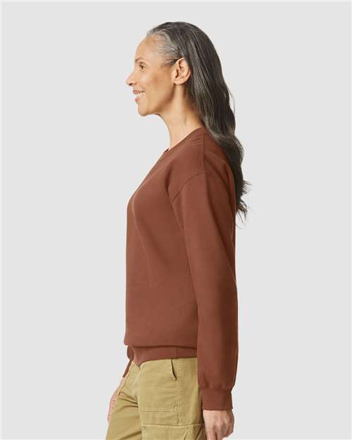 Gildan Softstyle® Midweight Crewneck Sweatshirt SF000 Cocoa Custom Embroidered Business Logo