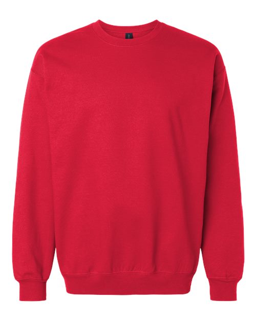 Gildan Softstyle® Midweight Crewneck Sweatshirt SF000 Red Custom Embroidered Business Logo