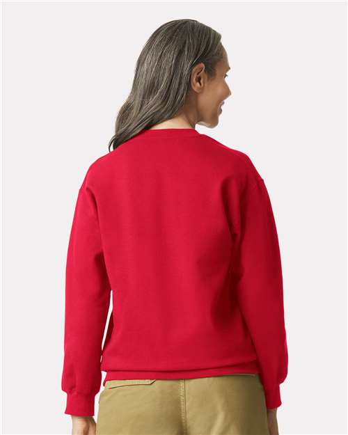 Gildan Softstyle® Midweight Crewneck Sweatshirt SF000 Red Custom Embroidered Business Logo