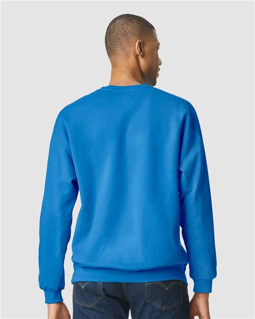 Gildan Softstyle® Midweight Crewneck Sweatshirt SF000 Royal Custom Embroidered Business Logo