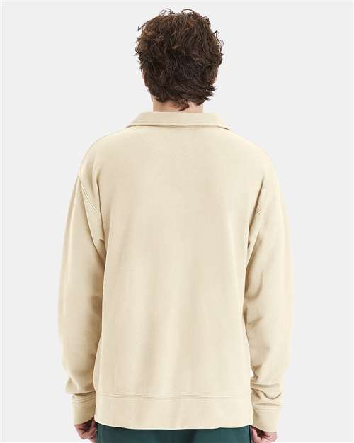 ComfortWash by Hanes Garment-Dyed Polo Collar Sweatshirt GDH490