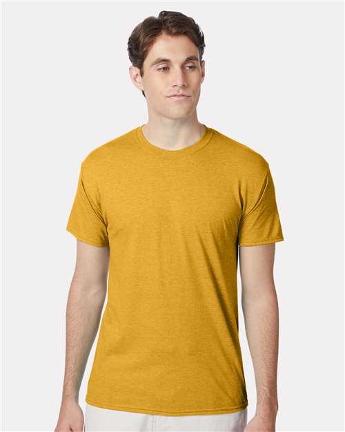 Custom Embroidered Hanes Perfect-T Triblend T-Shirt 42TB Gold Heather