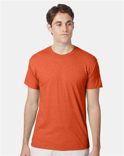 Custom Embroidered Hanes Perfect-T Triblend T-Shirt 42TB Orange Heather