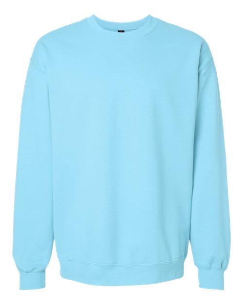 Gildan Softstyle® Midweight Crewneck Sweatshirt SF000 Sky Custom Embroidered Business Logo