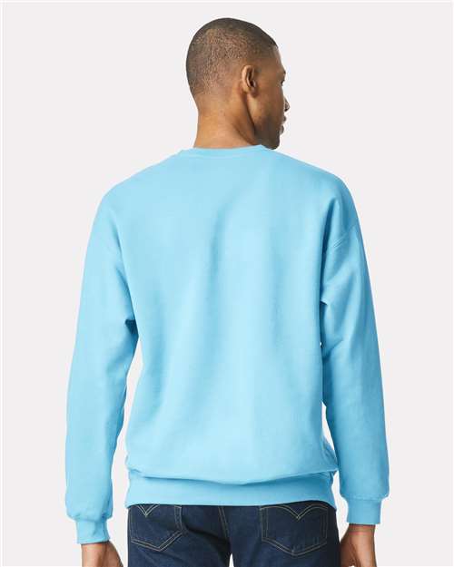 Gildan Softstyle® Midweight Crewneck Sweatshirt SF000 Sky Custom Embroidered Business Logo