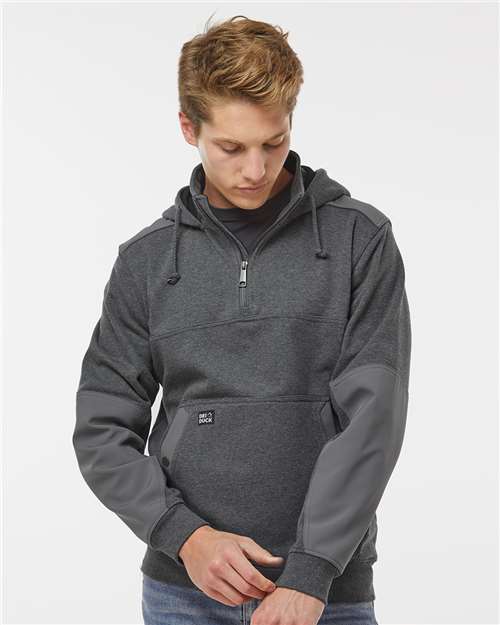 Custom Embroidered DRI DUCK Mission Quarter-Zip Hooded Pullover 7349