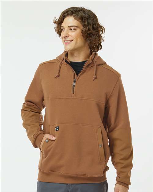 Custom Embroidered DRI DUCK Mission Quarter-Zip Hooded Pullover 7349