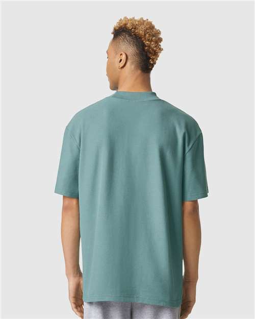 American Apparel Pique Mockneck Tee 1PQ