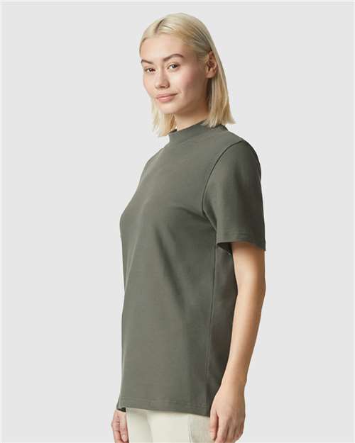 American Apparel Pique Mockneck Tee 1PQ