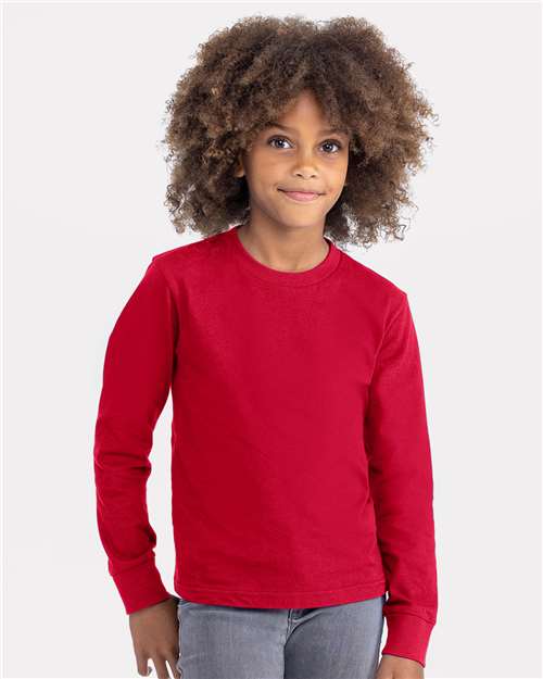 Custom Embroidered Next Level Youth Cotton Long Sleeve T-Shirt 3311