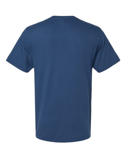 JERZEES Premium Cotton T-Shirt 570MR Washed Navy Custom Embroidered Business Logo