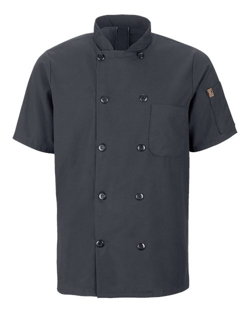 Chef Designs Mimix™ Short Sleeve Chef Coat with OilBlok 046X Custom Embroidered Business Logo