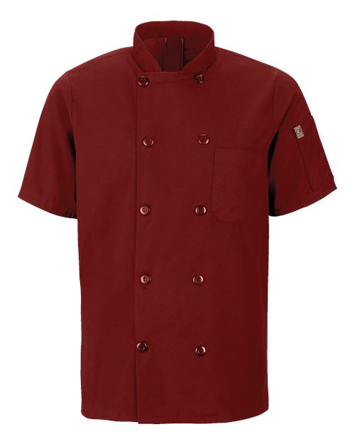 Chef Designs Mimix™ Short Sleeve Chef Coat with OilBlok 046X Custom Embroidered Business Logo