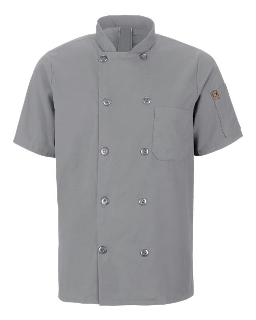 Chef Designs Mimix™ Short Sleeve Chef Coat with OilBlok 046X Custom Embroidered Business Logo