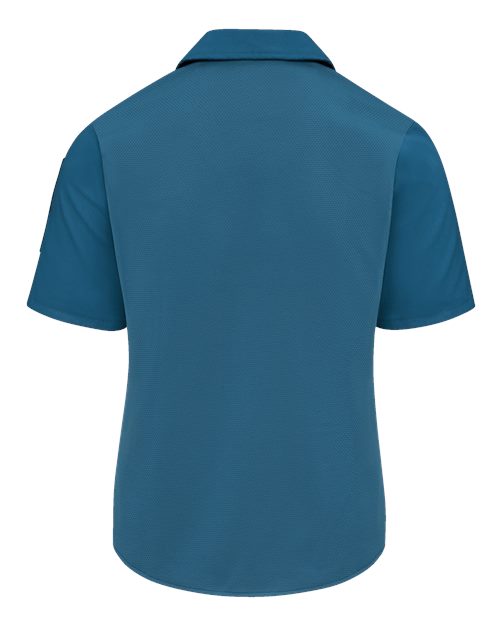 Chef Designs Women's Poplin Airflow Cook Shirt with OilBlok 501W Custom Embroidered Business Logo