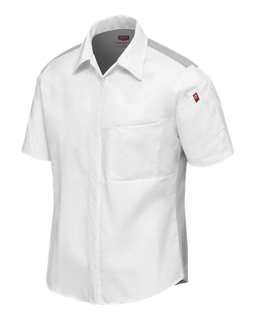 Chef Designs Women's Poplin Airflow Cook Shirt with OilBlok 501W Custom Embroidered Business Logo