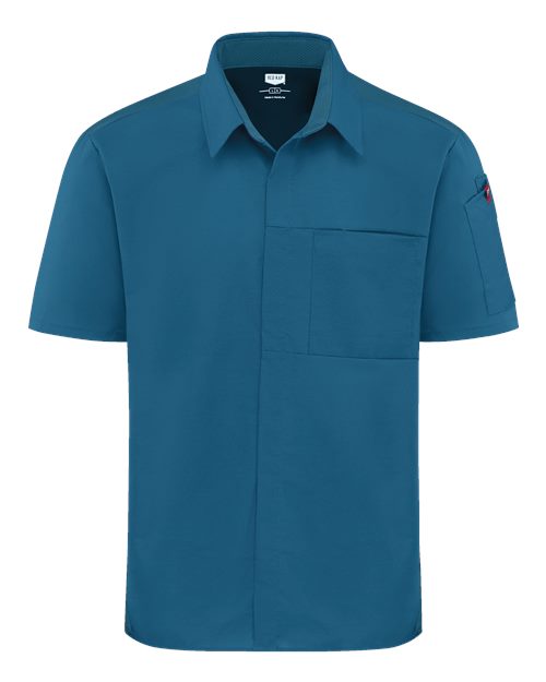 Chef Designs Poplin Airflow Cook Shirt with OilBlok 502M Custom Embroidered Business Logo