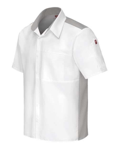 Chef Designs Poplin Airflow Cook Shirt with OilBlok 502M Custom Embroidered Business Logo