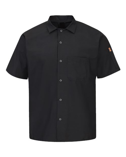 Chef Designs Poplin Airflow Cook Shirt with OilBlok 502M Custom Embroidered Business Logo