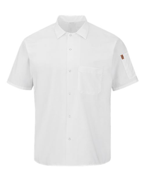 Chef Designs Mimix™ Short Sleeve Cook Shirt with OilBlok 502X Custom Embroidered Business Logo