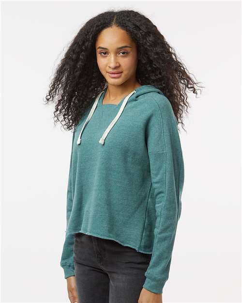 MV Sport Women's Angel Fleece Crop Hooded Sweatshirt W23101