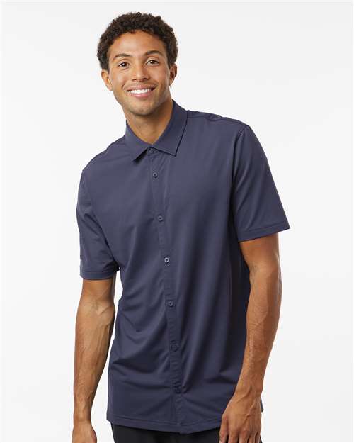 Custom Embroidered Adidas Button Down Short Sleeve Shirt A595