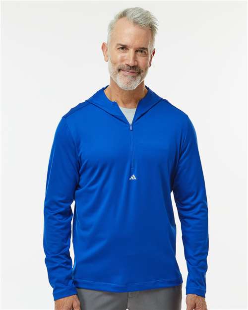 Custom Embroidered Adidas Lightweight Performance Quarter-Zip Hooded Pullover A596