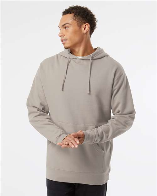 Independent Trading Co. Midweight Hooded Sweatshirt SS4500 Brown Custom Embroidered Business Logo