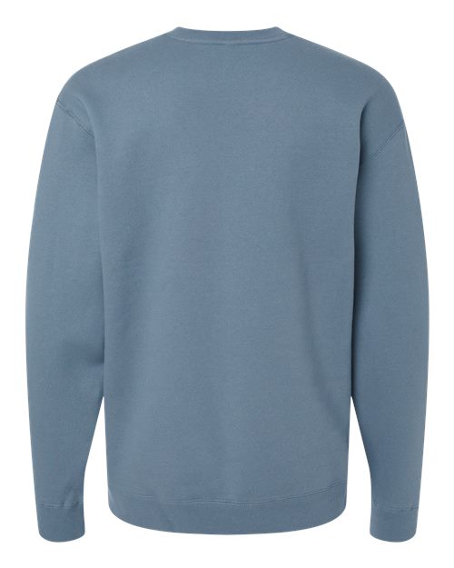 Independent Trading Co. Heavyweight Crewneck Sweatshirt IND3000 Storm Blue Custom Embroidered Business Logo