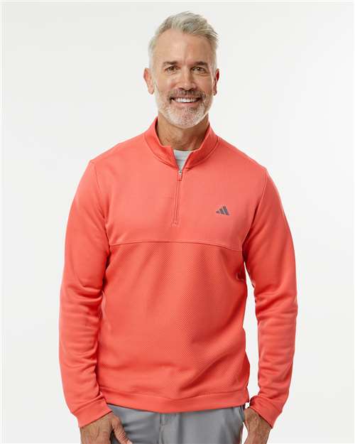 Custom Embroidered Adidas Ultimate365 Textured Quarter-Zip Pullover A2001