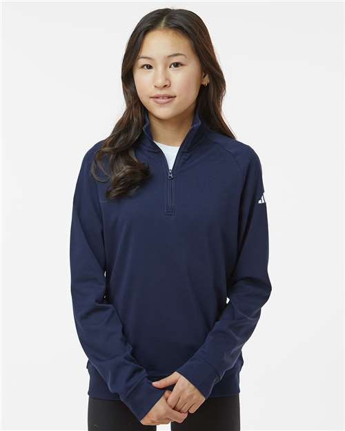 Custom Embroidered Adidas Youth Quarter-Zip Pullover A4001