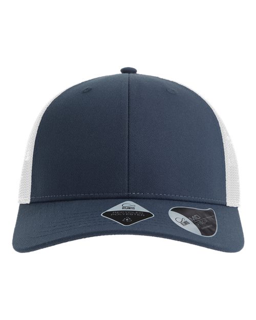 Atlantis Headwear Sustainable Trucker Cap BRYCE Custom Embroidered Business Logo