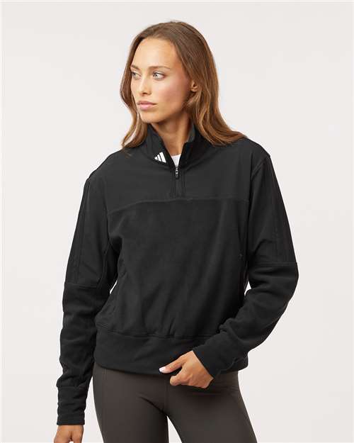 Custom Embroidered Adidas Women's Fleece Quarter-Zip Pullover A601