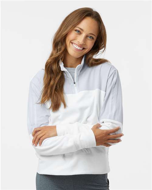Custom Embroidered Adidas Women's Fleece Quarter-Zip Pullover A601