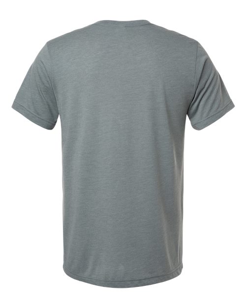 BELLA + CANVAS Triblend Tee 3413 Blue Storm Triblend Custom Embroidered Business Logo