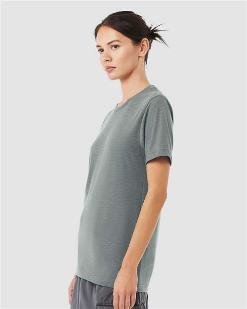 BELLA + CANVAS Triblend Tee 3413 Blue Storm Triblend Custom Embroidered Business Logo