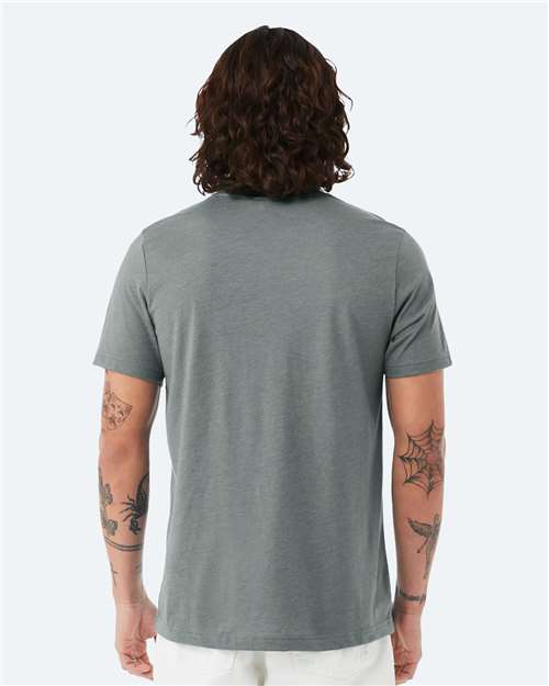 BELLA + CANVAS CVC Jersey Tee 3001CVC Heather Blue Storm