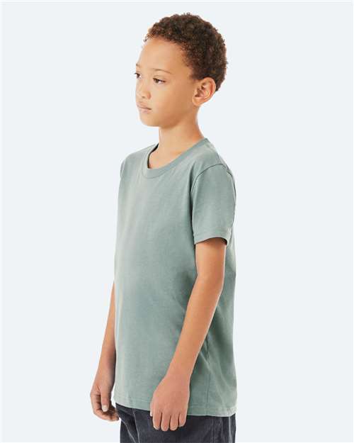 BELLA + CANVAS Youth Jersey Tee 3001Y Dusty Blue
