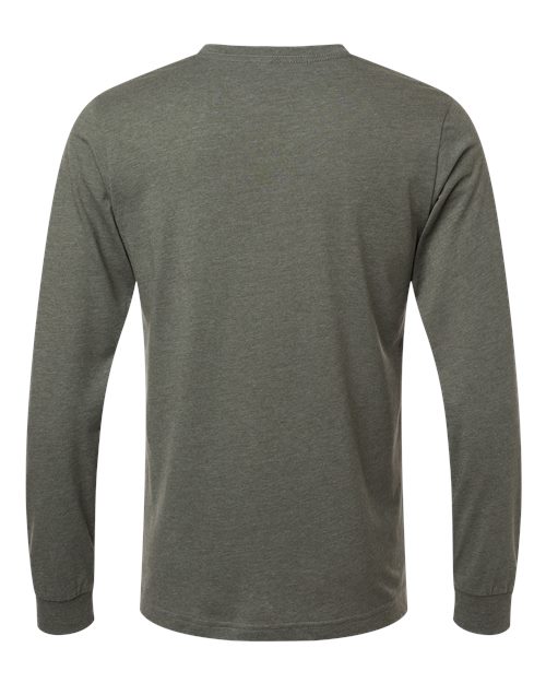 BELLA + CANVAS Heather CVC Long Sleeve Tee 3501CVC Heather Military Green