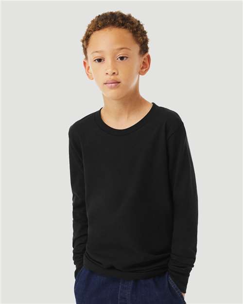 Custom Embroidered BELLA + CANVAS Youth Triblend Long Sleeve Tee 3513Y