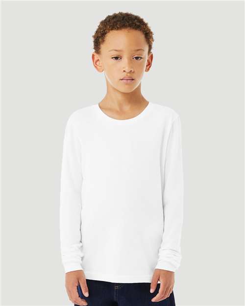 Custom Embroidered BELLA + CANVAS Youth Triblend Long Sleeve Tee 3513Y