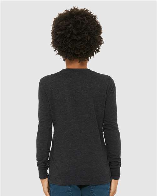 BELLA + CANVAS Youth Triblend Long Sleeve Tee 3513Y Custom Embroidered Business Logo