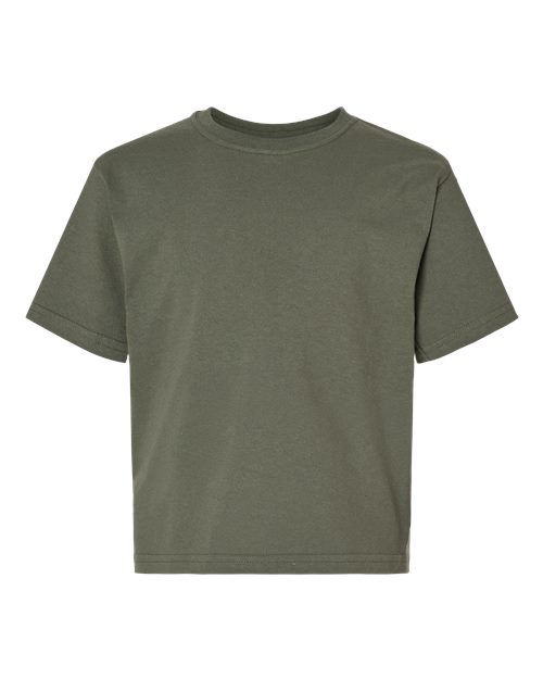 M&O Youth Gold Soft Touch T-Shirt 4850 Military Green